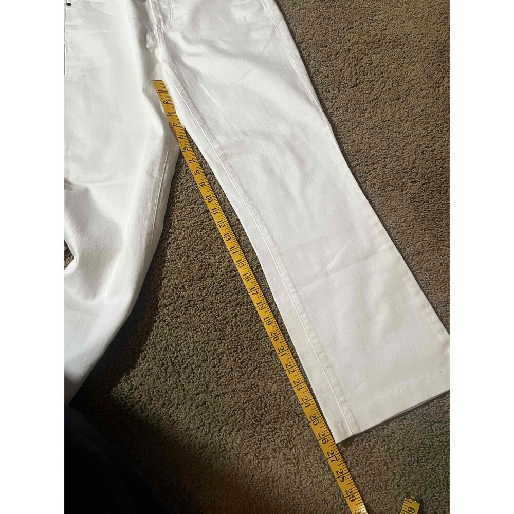 Talbots White Solid Color Five-Pocket Styling Her… - image 5